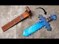 Forging Minecraft DIAMOND SWORD from Rusty Leaf Spring