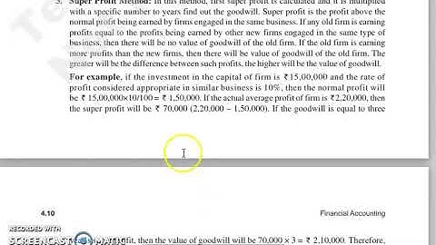 Weighted Average Profit Method I Super Profit Method I Calculation of Goodwill -Admission of Partner