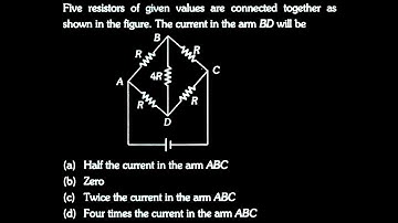 Five resistors of given values are connected together as shown in the figure.  ED DTS 09 Q8