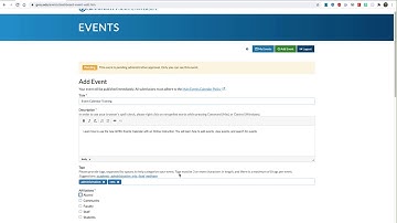How to use the Event Calendar
