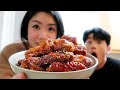 Making crazy korean fried chicken with eric nam chaotic