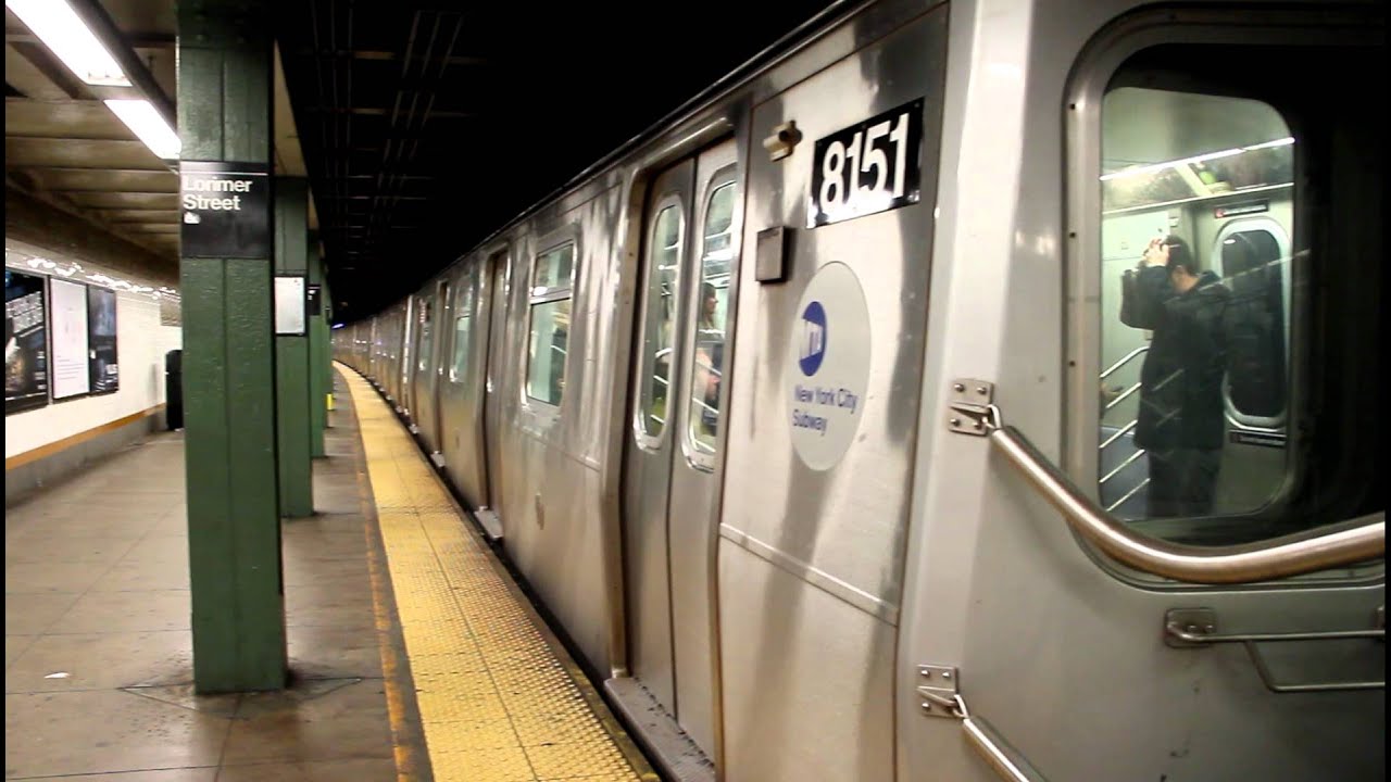 Canadian R143 Train R143 L Trains at Lorimer Street - YouTube
