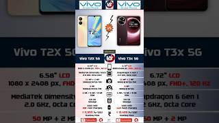 Vivo T2x 5g Vs Vivo T3x 5g Comparison   shorts smartphone tech heettech