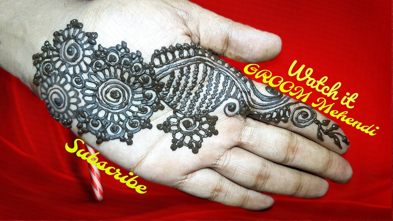 Tutorial 42 Groom Mehndi Designs For Left Hand Palm For Beginners