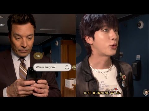 BTS Jin Running Wild on Jimmy Fallon