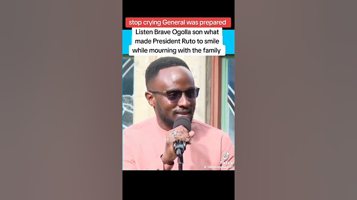 The Brave OGOLLA'S Son Addressing the Mourners