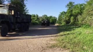 2017 Steel Soldiers Texas Rally convoy on the way to the museum