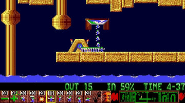 Lemmings (Commodore AMIGA) Fun - Level 8 - Not as complicated as it looks