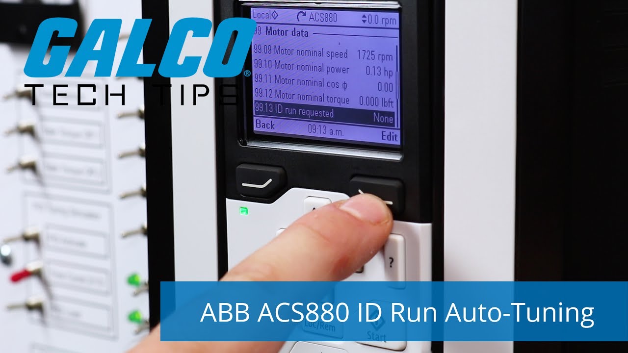 ABB ACS880 ID Run Auto-Tuning Function - A Galco TV Tech Tip