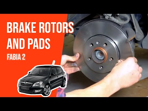 How to replace the front brake discs and pads Fabia 2 🚗