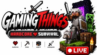 🔴💀 Hardcore Survival Challenge LIVE | Minecraft Hindi | GamingThings🔴