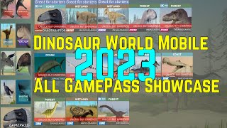 All Gamepass Dinosaur Showcase - 2023 Edition - Roblox Dinosaur World Mobile