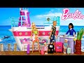 Barbie & Ken Family Vacation Cruise Morning Routine - Doll Water play