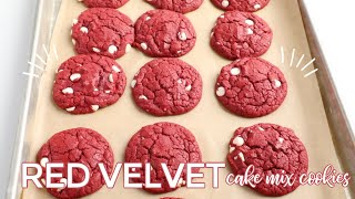 Red velvet cake mix cookies