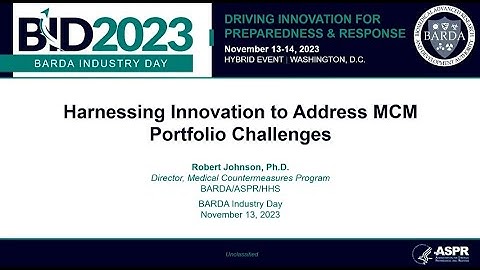 Harnessing Innovation to Address Medical Countermeasure Portfolio Challenges