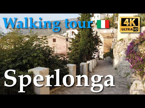 Sperlonga, Italy【Walking Tour】4K