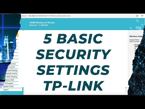 TP-Link router 5 basic security settings Protect your wireless tp link router
