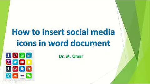 How to Insert social media icons in word document