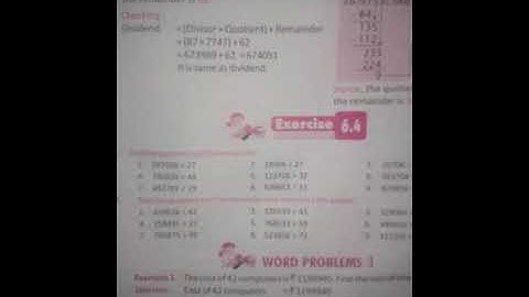 Class - 4 (Mathematics) Lesson - 6 ( Exercise - 6.4 ) Part - 1