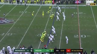 Oregon Bizzare Trick Play Attempt vs Michigan State | 2018 Redbox Bowl