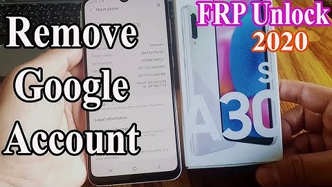 Remove/Bypass Samsung Galaxy A30s (SM-A307) Google Lock (FRP) | Without PC