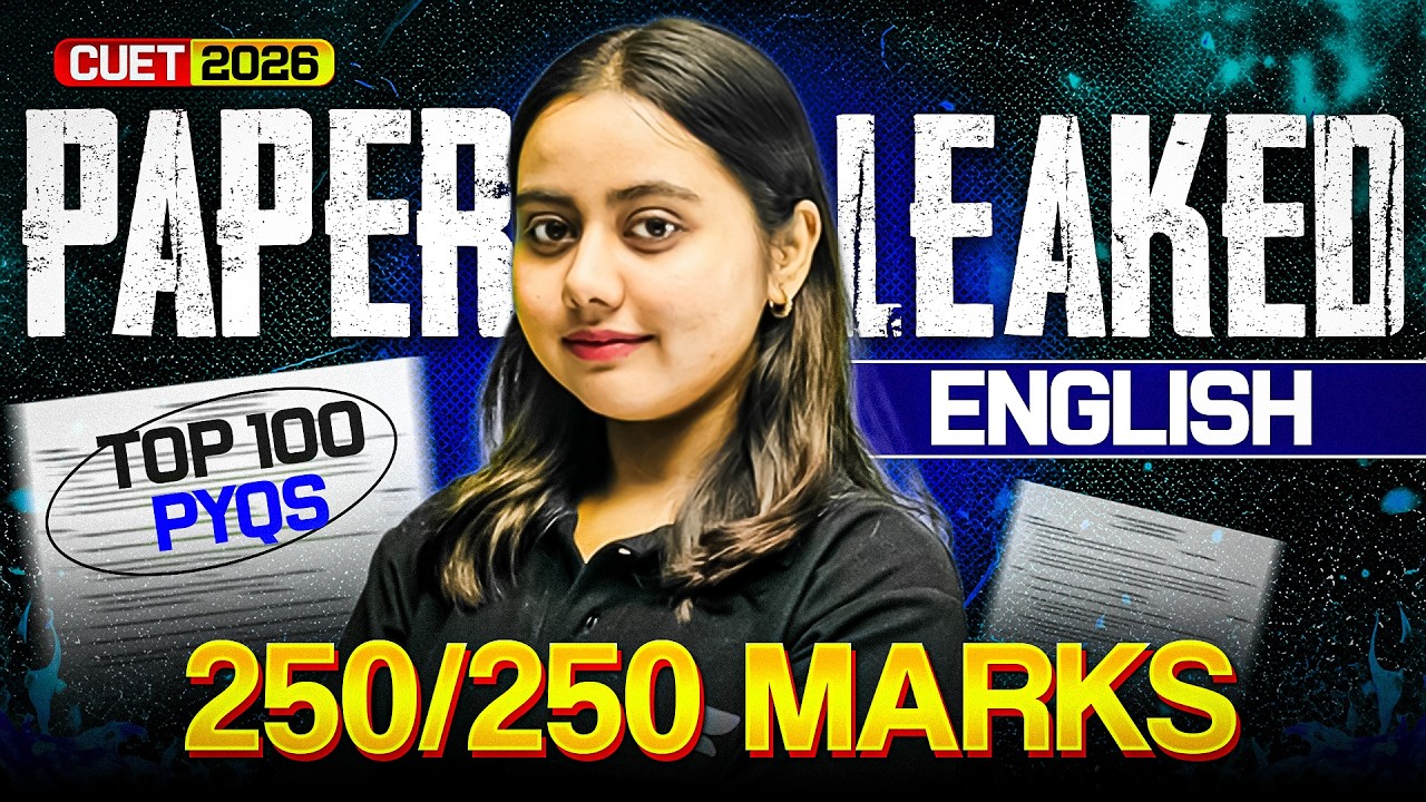 CUET 2026 English Paper LEAKED? 😱 Top 100 Questions🔥250/250 Strategy ...