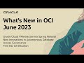 Whats new in oci  june 2023