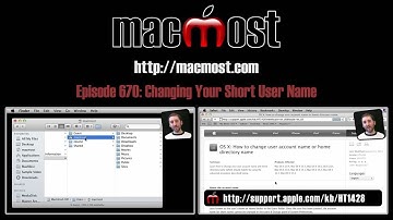 Changing Your Short User Name (MacMost Now 670)
