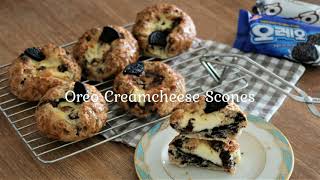 How to make Oreo cream cheese scones, Bake with Air fryer