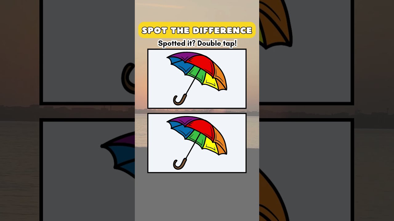 Can You Spot The Difference Umbrella Challenge So Simple 