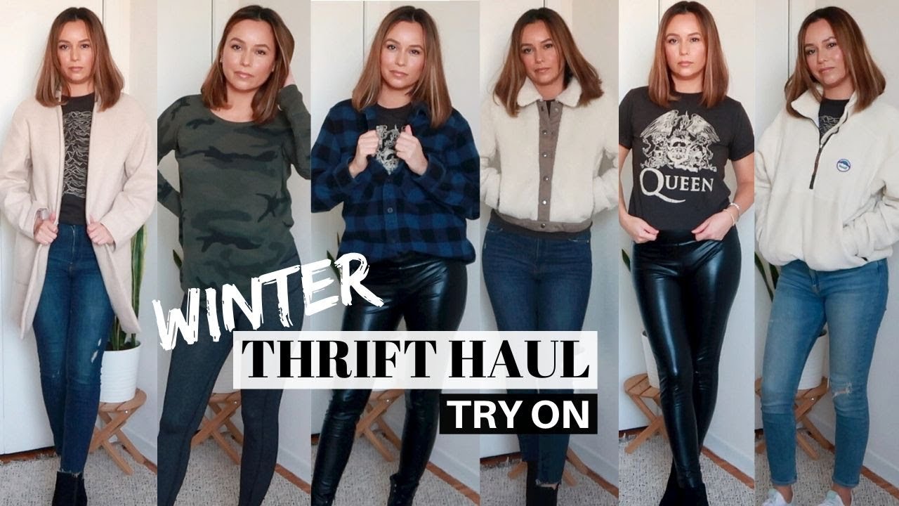 Thrift Store Clothing Haul WINTER 2019 YouTube