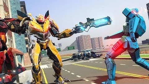 Police Flying Rhino Robot Part-2 | New Transform Robot Shooting Android GamePlay | By Game Crazy