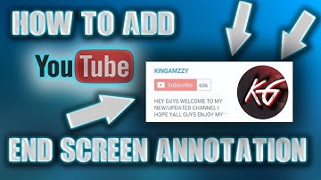 How to add end screen annotation (2017-2018)