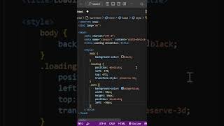 Loading | HTML CSS #shorts #html5 #html #css