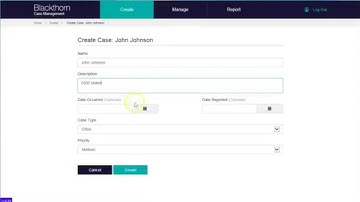 Case Management - Creating A Case