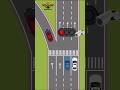 Wrong Turn at Red Signal |TrafficMistake Animation #DrivingMistakes#WrongTurn #TrafficRules #foryou