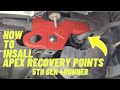 APEX Recovery Points Installation | BONUS! Tap & Die set used to clear out nut plate | Torque Specs