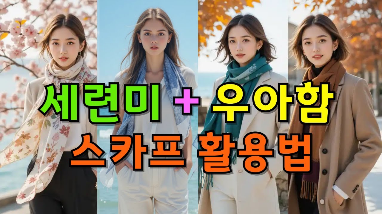 “뭐 입지?” 고민 끝! 스카프로 완성하는 환절기 패션 비밀 #스카프활용법 #중년패션 #환절기패션 #중년스타일링 #우아한중년 #랄라라패션뷰티 #랄라라room