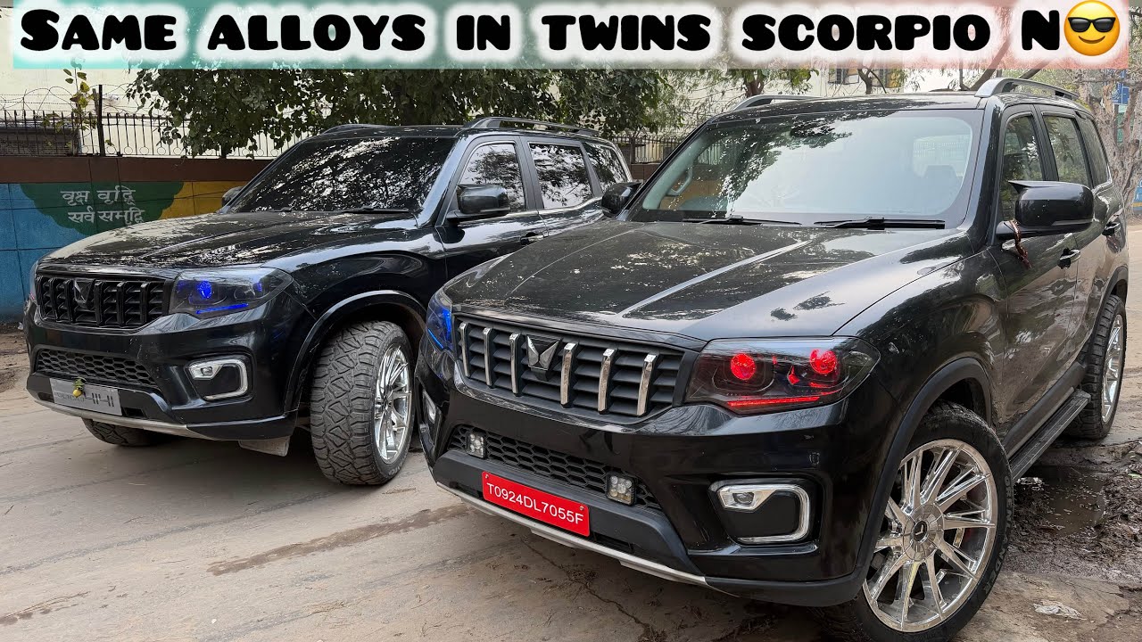 22 inch chrome alloys🛞 loaded in our twins Scorpio N🔥😎|| Alloy लगवाते ही gaadi में दिक्कत आ gyi😓|| 