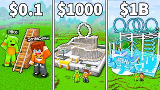 ROLLERCOASTER ZA 1$ vs ROLLECOASTER za 1,000,000$ w Minecraft!
