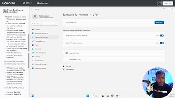 13.3.7 Lab: Configure a VPN Connection