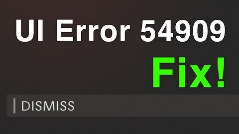 Black Ops: Cold War UI Error 54909 Fix!