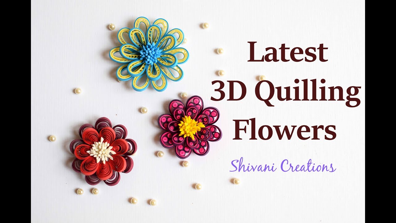 QUILLING: How to Make 10 Flowers Using a Teardrop Shape 