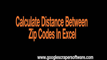 Calculate Distance and Driving Time between any two addresses in Excel