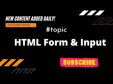 HTML Tuturial - 6 । HTML Form and input tag in bengali
