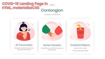 How to make landing page in HTML, CSS with MaterializeCSS | COVID-19 Landing Page Tutorial (Part-3)
