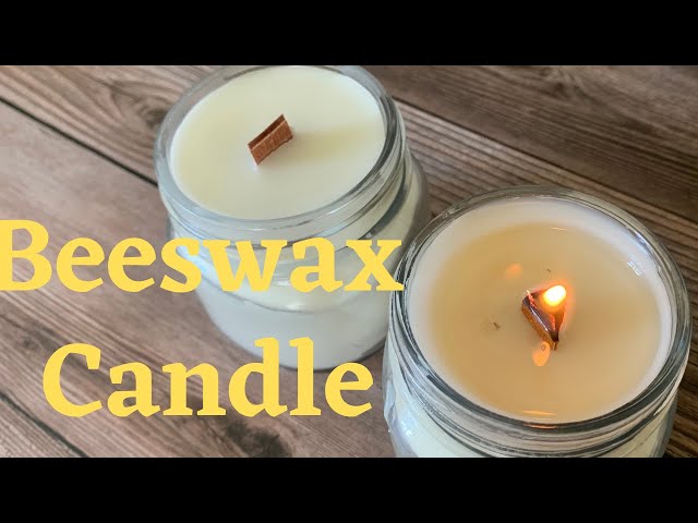 Crafting a Summer Vibe: DIY Beeswax Candle with Wood Wick and Eucalyptus  Essence 