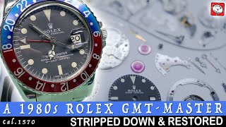 A 1980s Rolex GMT Master Pepsi - WATCH SERVICE & RESTORATION - Cal.1570