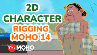 2D big woman character Rig MOHO 14. (Animation test)