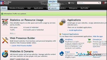 How to change your password and contact information in Plesk
